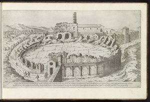 Amphitheatrum Castrense te Rome door Etienne Duperac