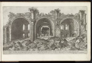 Resten van de Basilica van Maxentius te Rome door Etienne Duperac