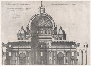 Speculum Romanae Magnificentiae: St. Pieter, 16e eeuw door Etienne Duperac