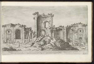 Thermen van Constantijn te Rome door Etienne Duperac