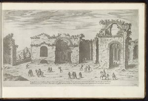 Thermen van Diocletianus te Rome door Etienne Duperac