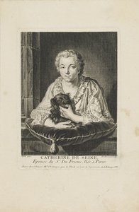 Portret van de actrice Madame Quinault-Dufresne 1705-1767, ca. 1750