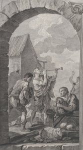 De Kapel van de Enfants-Trouvés in Parijs: Groep van herders: trompetspelers