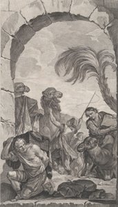 De Kapel van de Enfants-Trouvés in Parijs: La Suite des rois mages: chameliers et porteur, 1756