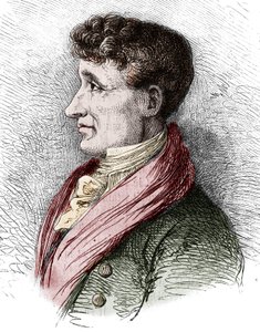 Portret van Joseph Joubert (1754-1824), Franse schrijver. Gravure door Bocour in "Le Magasin picturesque" door Etienne Gabriel Bocourt
