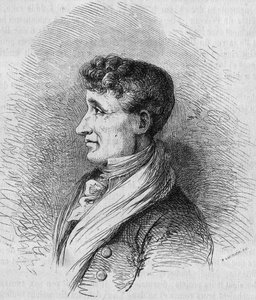 Portret van Joseph Joubert (1754-1824), Franse schrijver. Gravure door Bocour in 