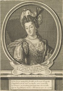 Portret van Madeleine de Scudéry 1607-1701, ca. 1710
