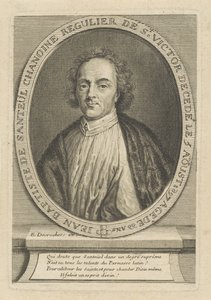 Portret van de dichter Jean-Baptiste de Santeul 1630-1697, ca. 1700 door Etienne Jehandier Desrochers
