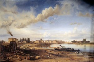 De stad Chalons sur Saone door Etienne Raffort