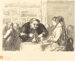 Bij het Buffet van de Tentoonstelling der Schone Kunsten