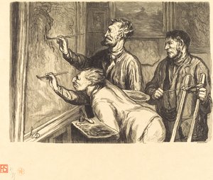 Tentoonstelling van schilderkunst van 1868 - De laatste penseelstreek