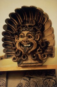 Antefix in de vorm van een Gorgonenhoofd door Etruscan