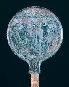 Gegraveerde bronzen spiegel, uit Todi (Umbrië) door Etruscan
