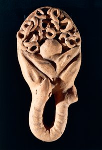 Terracotta votiefoffer dat een darm voorstelt, Etruskische beschaving door Etruscan