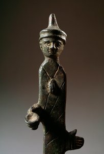 Haruspice, bronzen beeldhouwwerk, 3e eeuw v.Chr. door Etruscan Etruscan