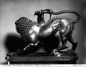 De gewonde Chimera van Bellerophon door Etruscan Etruscan