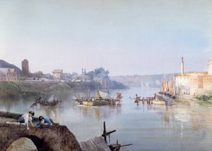 Vissers bij Ripa Grande door Ettore Roesler Franz