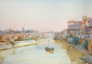 Uitzicht op de Tevere vanaf de Ponte Sisto