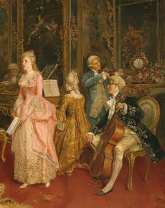 Concert ten tijde van Mozart, 1853 (detail)