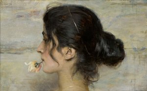 Met de roos tussen haar lippen Con la rosa tra le labbra, 1895