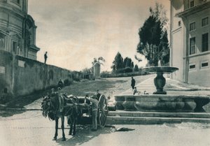 Achterkant van het Vaticaan bij de Musea en de Munt, Rome, Italië, 1927