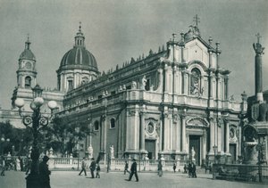 Kathedraal van Catania, Sicilië, Italië, 1927 door Eugen Poppel