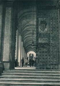 Ingang van het Vaticaan vanaf het Sint-Pietersplein, Rome, Italië door Eugen Poppel