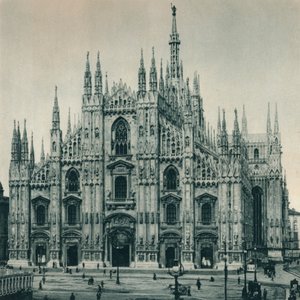 Gevel van de Duomo, Milaan, Italië, 1927 door Eugen Poppel
