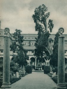 Tuin in het Museum van de Baden van Diocletianus, Rome, Italië, 1927 door Eugen Poppel