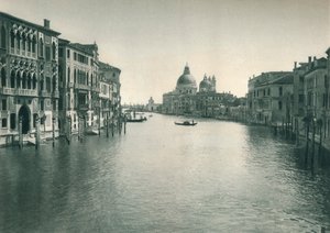 Grand Canal en Kerk van Santa Maria della Salute, Venetië, Italië door Eugen Poppel