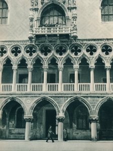 Deel van het Dogenpaleis, Venetië, Italië, 1927