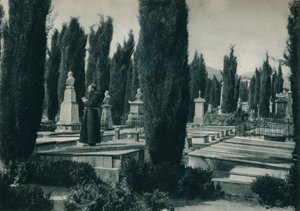 Een deel van de begraafplaats, Palermo, Sicilië, Italië, 1927 door Eugen Poppel