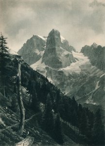 Uitzicht op de Brenta Groep, Madonna di Campiglio, Dolomieten, Italië, 1927
