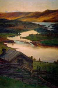 Van Fossheim, Valdres, schets door Eugen Prinz von Schweden