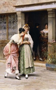 Het Zondagsboeket, 1893 door Eugen von Blaas
