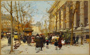 Bloemenwandeling door Eugene Galien Laloue