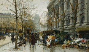 La Madelaine, Parijs door Eugene Galien Laloue