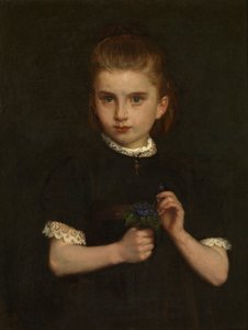 Meisje met viooltjes door Eugene (attr. to) Siberdt