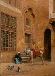 De binnenplaats door Eugene Alexis Girardet