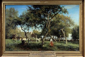 Appels plukken in Normandië in 1865