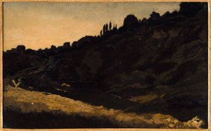 Uitzicht op Montmartre, circa 1848 door Eugene Antoine Samuel Lavieille