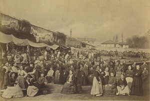 Gevangenis des Chantiers, 15 augustus 1871, Versailles, 1870-71 door Eugene Appert
