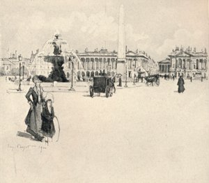 Place de la Concorde, 1915 door Eugene Bejot