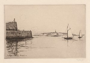 Saint-Malo gezien vanaf Dinard, 1914