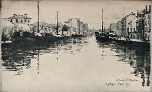 Het Kanaal St Martin, 1915 door Eugene Bejot