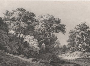 De rand van het bos, nabij Rambouillet, 1860 door Eugene Bléry