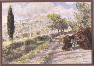 Sint Franciscus zegent de stad Assisi