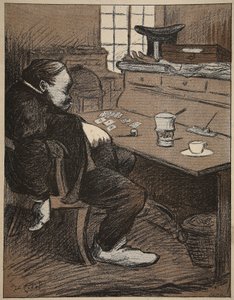 Hard aan het werk, een pauze van kaarten en koffie!, illustratie uit 