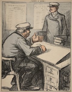 Twee maritieme heren in hun kantoren, illustratie uit 