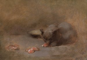 Chat Mangeant door Eugène Carrière